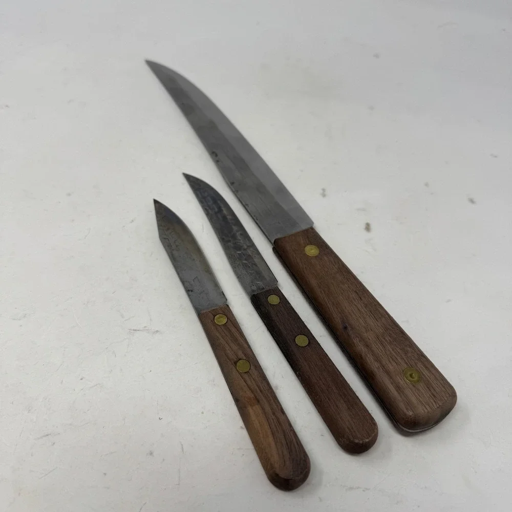 Old Hickory Ontario Knife Co‎ 3 Piece Set Slicing Utility Paring Made in USA